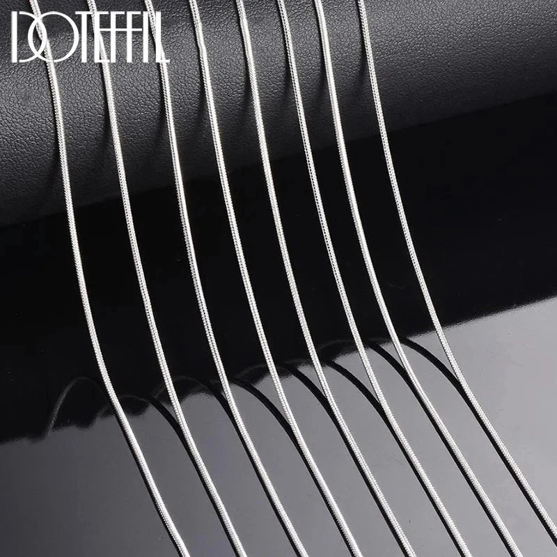 10pcs Hot Sale 925 Sterling Solid Silver 1mm Snake Chain Necklace Jewelry Gift