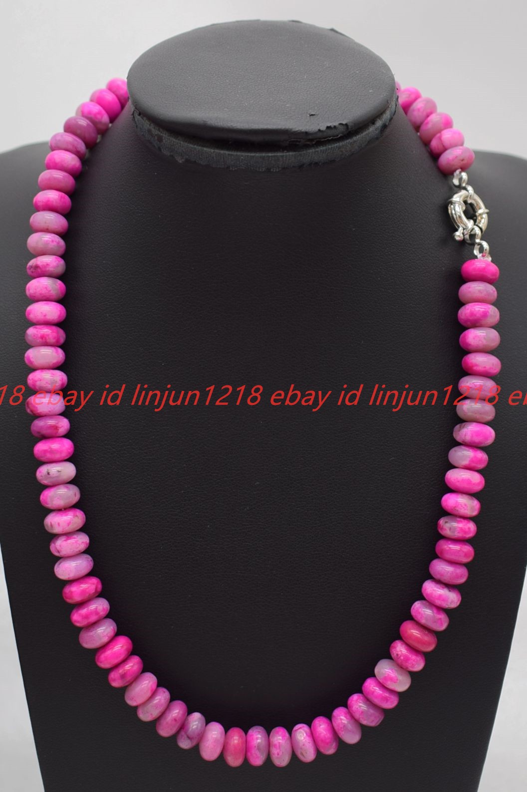 Natural Pretty 5x8mm Rose Red Crazy Agate Gems Rondelle Bead Necklace 16-36in