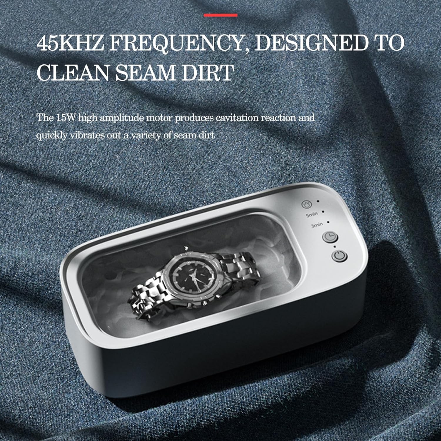 Ultrasonic Jewelry Cleaner Denture Glass Watch Ring Bath Tank Cleaning Machine