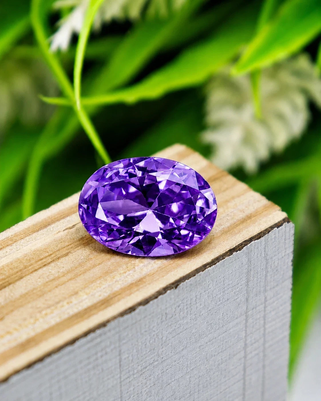 Purple Zircon Oval Cut 17.40 Ct Cambodian Natural GIE Certified Loose Gemstone