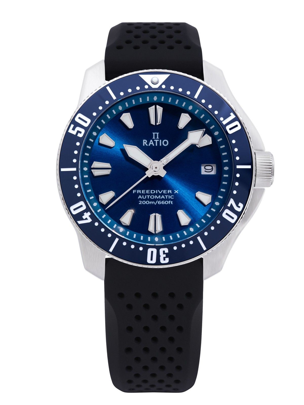 Ratio FreeDiver X Ocean Blue Ceramic Inlay Automatic RTX003 200M Men’s Watch