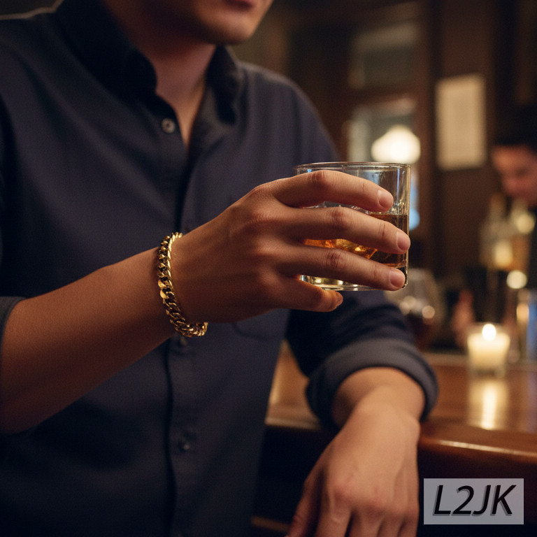 Solid Cuban Link Chain 10mm Bracelet 8.5″in | 14K Gold Plated HipHop Men Fashion