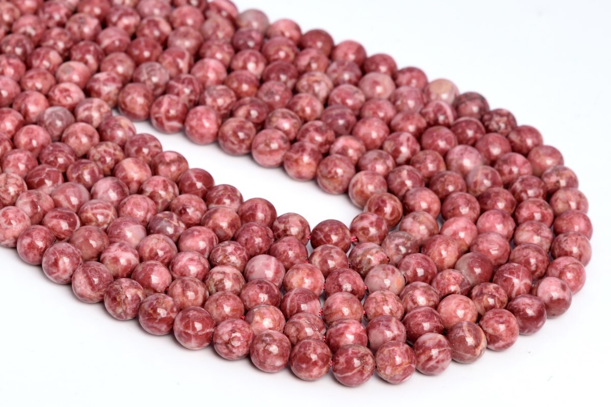 Brick Pink Magnesite Turquoise AAA Round Gemstone Loose Beads 6/8-9/10/12MM