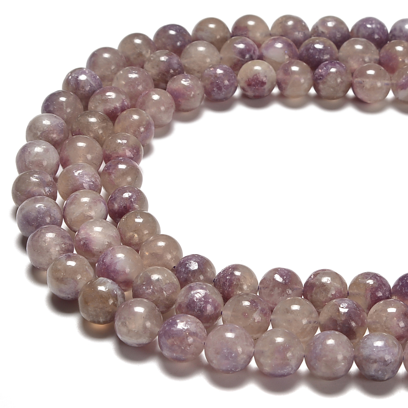 Multi Purple Tourmaline Smooth Round Beads Size 6-6.5mm 8-8.5mm 10mm 15.5” Str