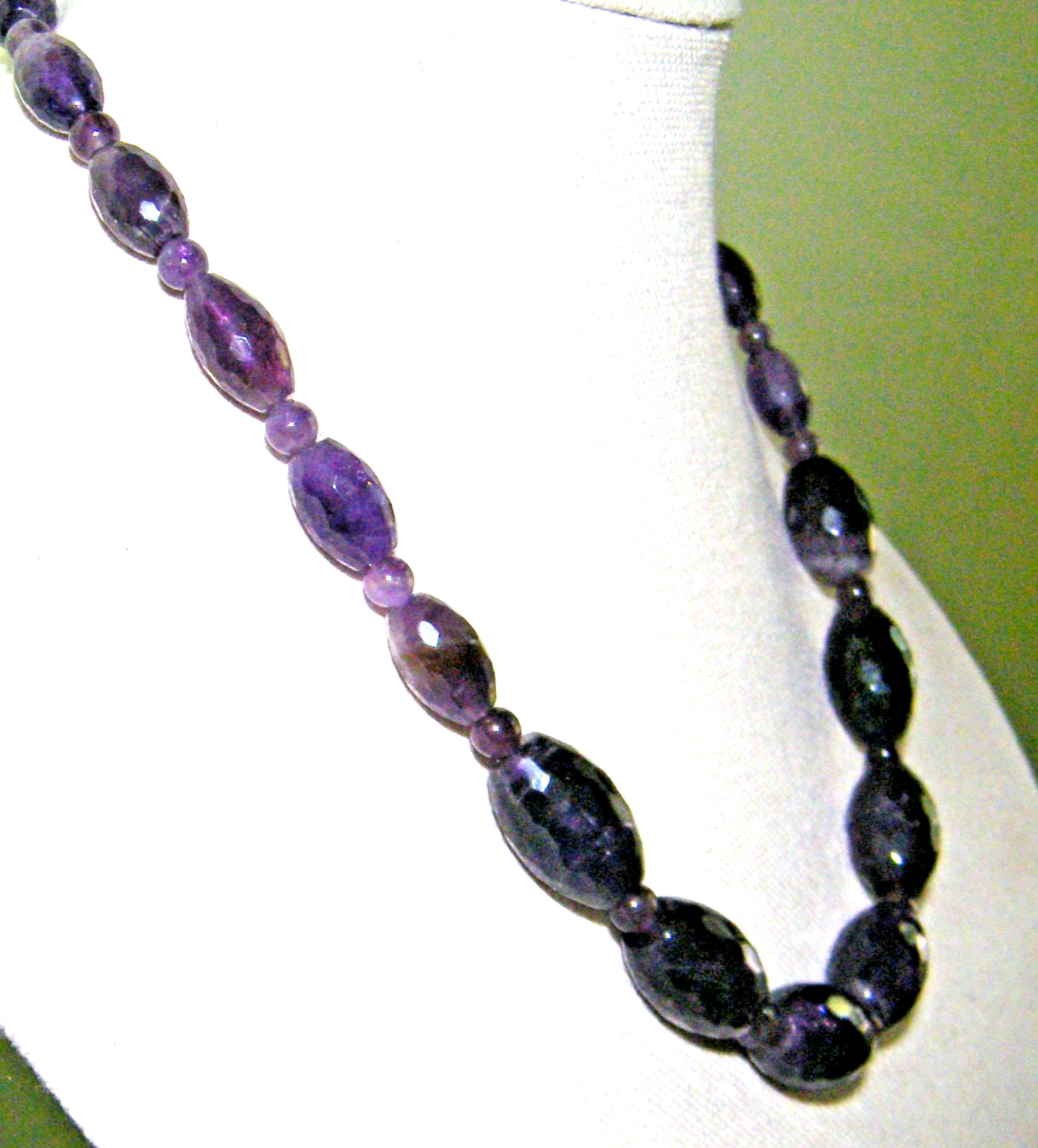 Jay King DTR Purple Amethyst Faceted Nugget Bead Necklace