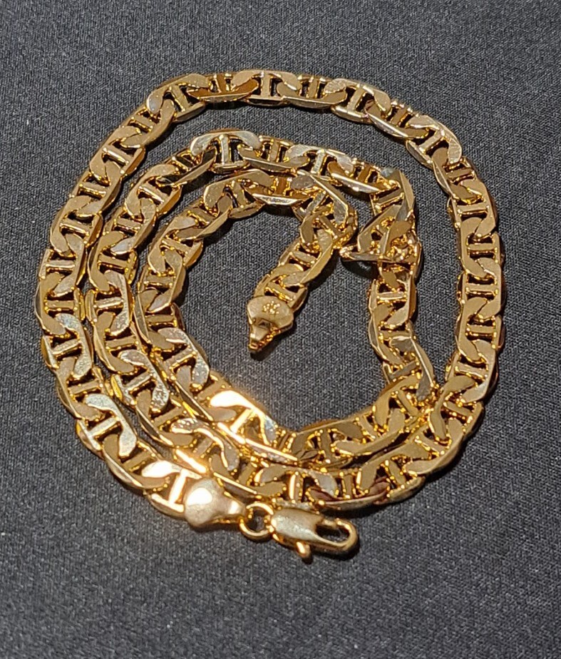 *14K GP 24″ MARINER CHAIN **MADE IN ITALY HIGHEST QUALITY** 7mm! L2