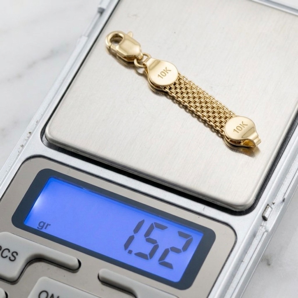 1.75″ Bismark Extender Bracelet Necklace Chain Extension Real 10K Yellow Gold
