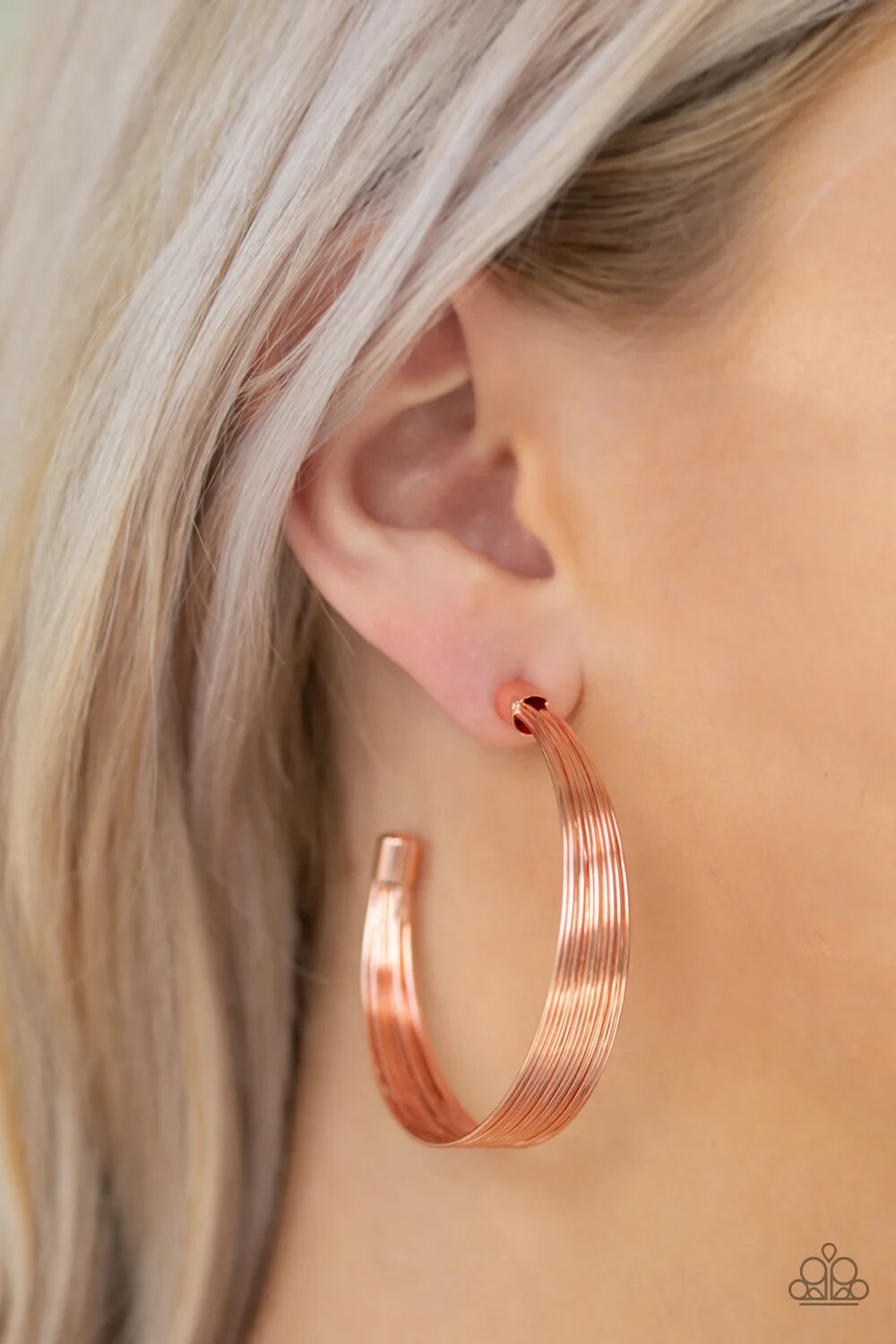 Paparazzi LIVE WIRE copper HOOP earrings
