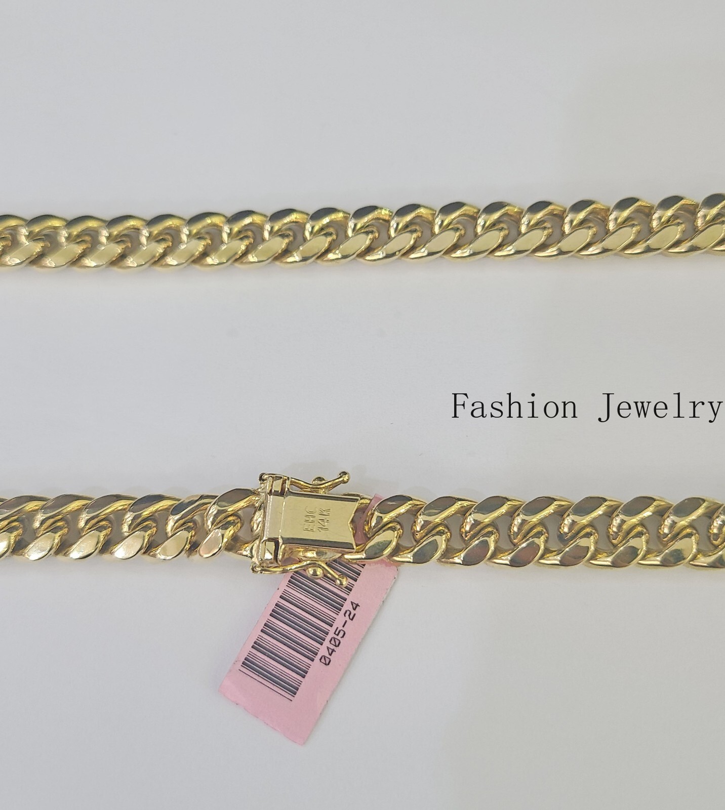 14K 8mm Miami Cuban Link Chain Yellow Gold Necklace 20″-30″ Inches Real Gold