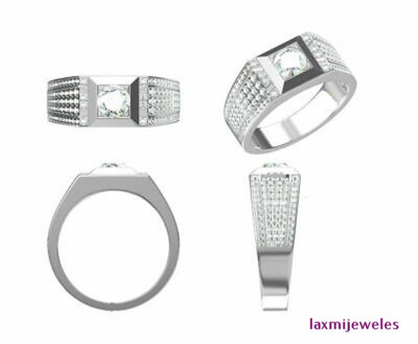2.50Ct Princess Cut Lab Created Diamond Men’s Wedding Ring 14K White Gold Over