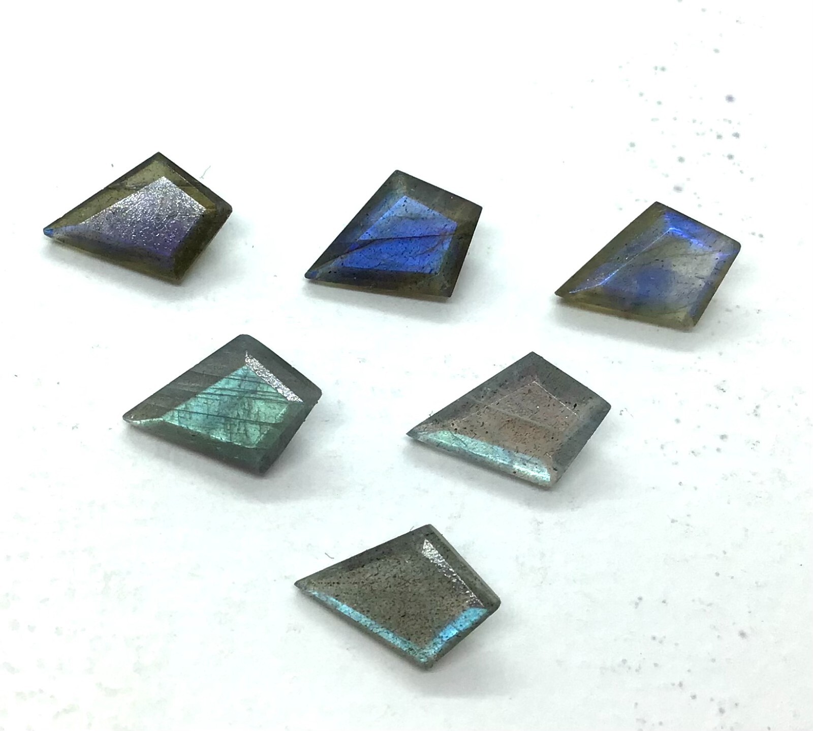 AAA Natural Labradorite Square Rose Cut Loose Gemstone For Making All Jewelry