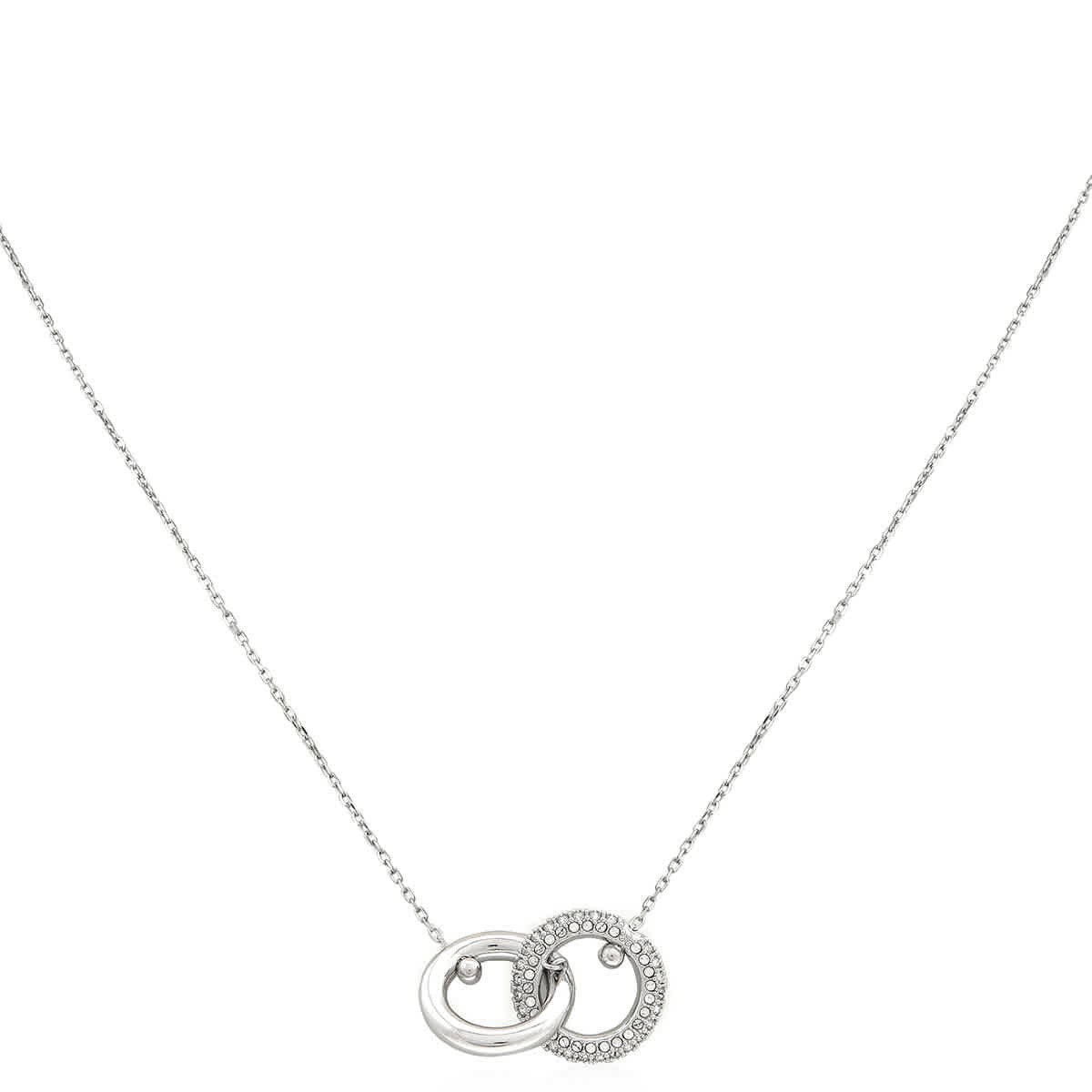Swarovski Dextera Pendant Interlinked Rhodium Shiny Crystal