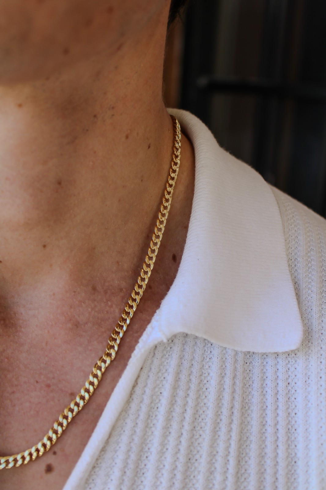 14k SOLID Gold Miami Cuban Curb Link 5mm Chain Necklace 22″, Unisex Adult 585