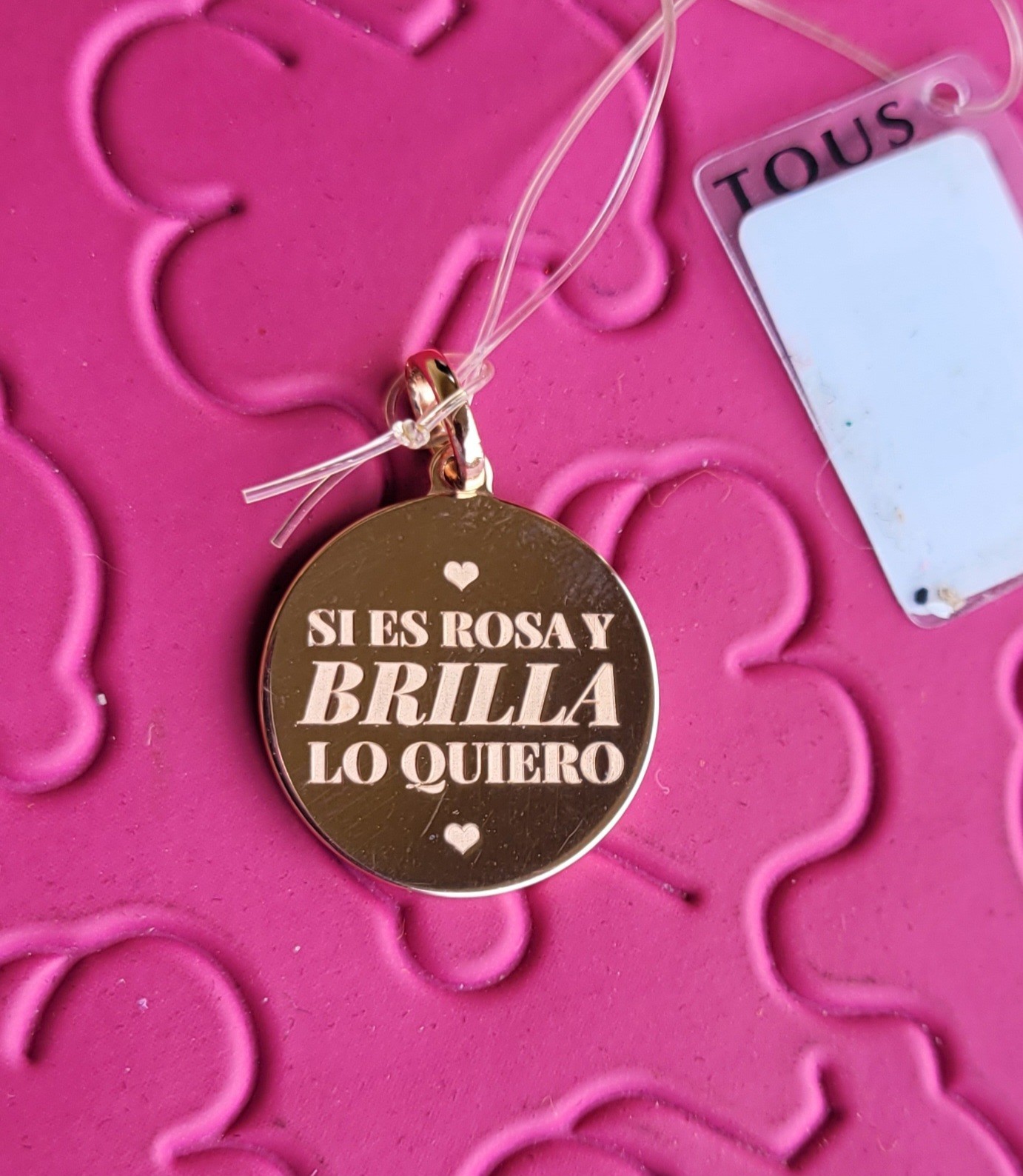 Tous 18kt Rose Vermeil Round Shaped Pendant La Vecina Rubia NWT Mother’s Day
