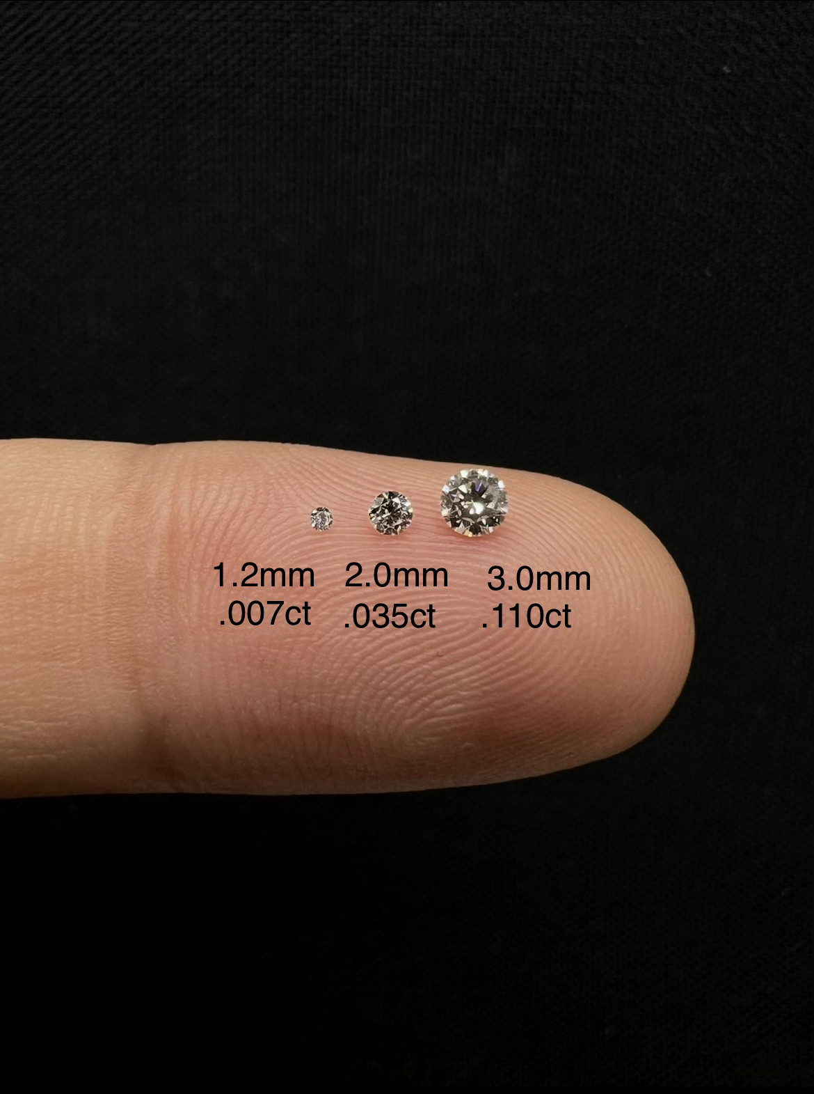 Natural Loose Round Diamond Melee 1.2–3.5mm D–J VS–I1 Mixed Color & Clarity