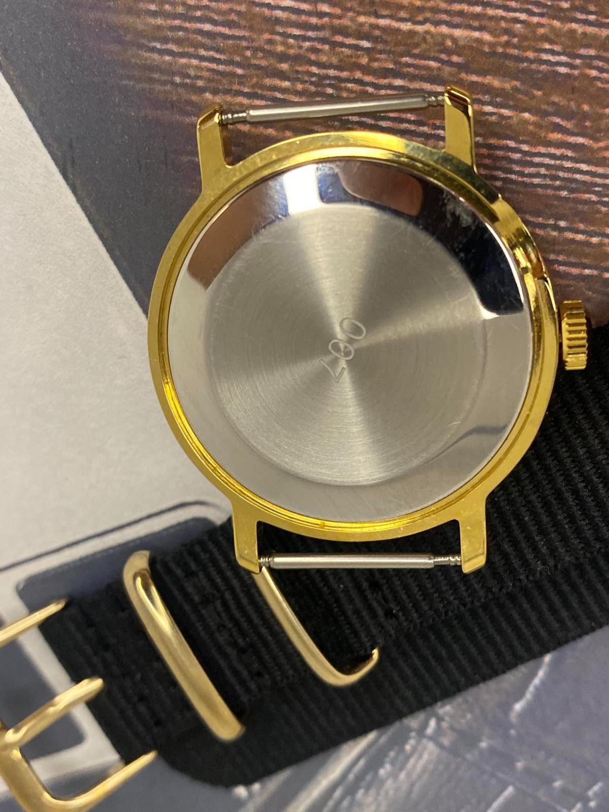 Sputnik Kirov Mechanical Men’s Watch Space Theme White Dial Gold Tone