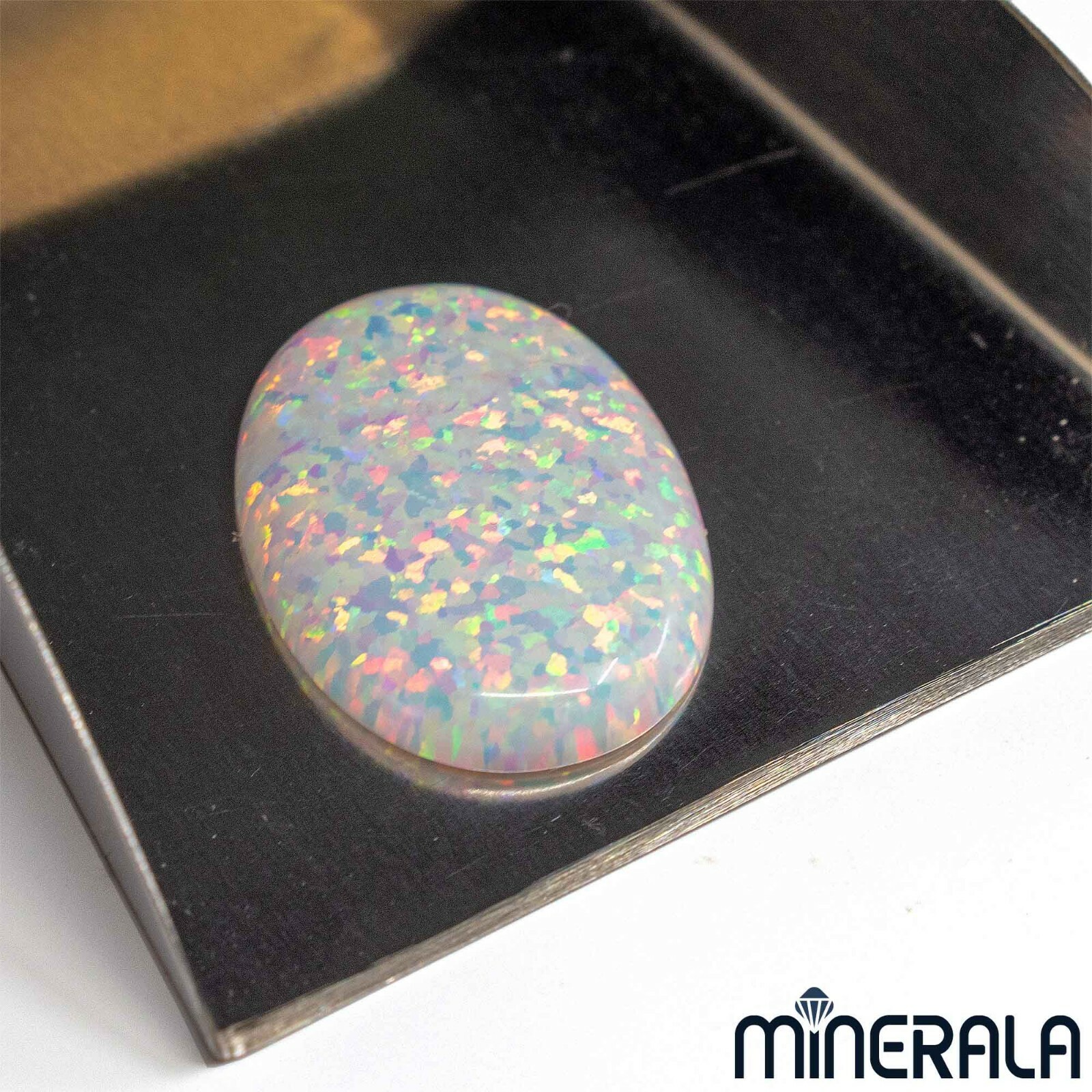 [WHOLESALE] WHITE SYNTHETIC LAB CREATED OPAL OVAL CABOCHON 3x5mm-18x25mm WP00065
