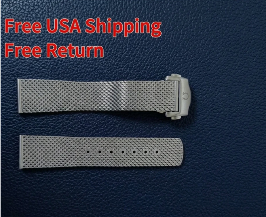 Short Length !!! 20mm Braided Stainless Mesh Band For Omega Seamaster 300M