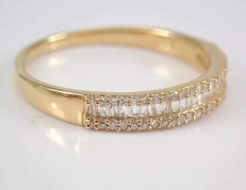 2.20Ct Baguette Cut Lab-Created Diamond Women’s Band Ring 14k Yellow Gold Finish