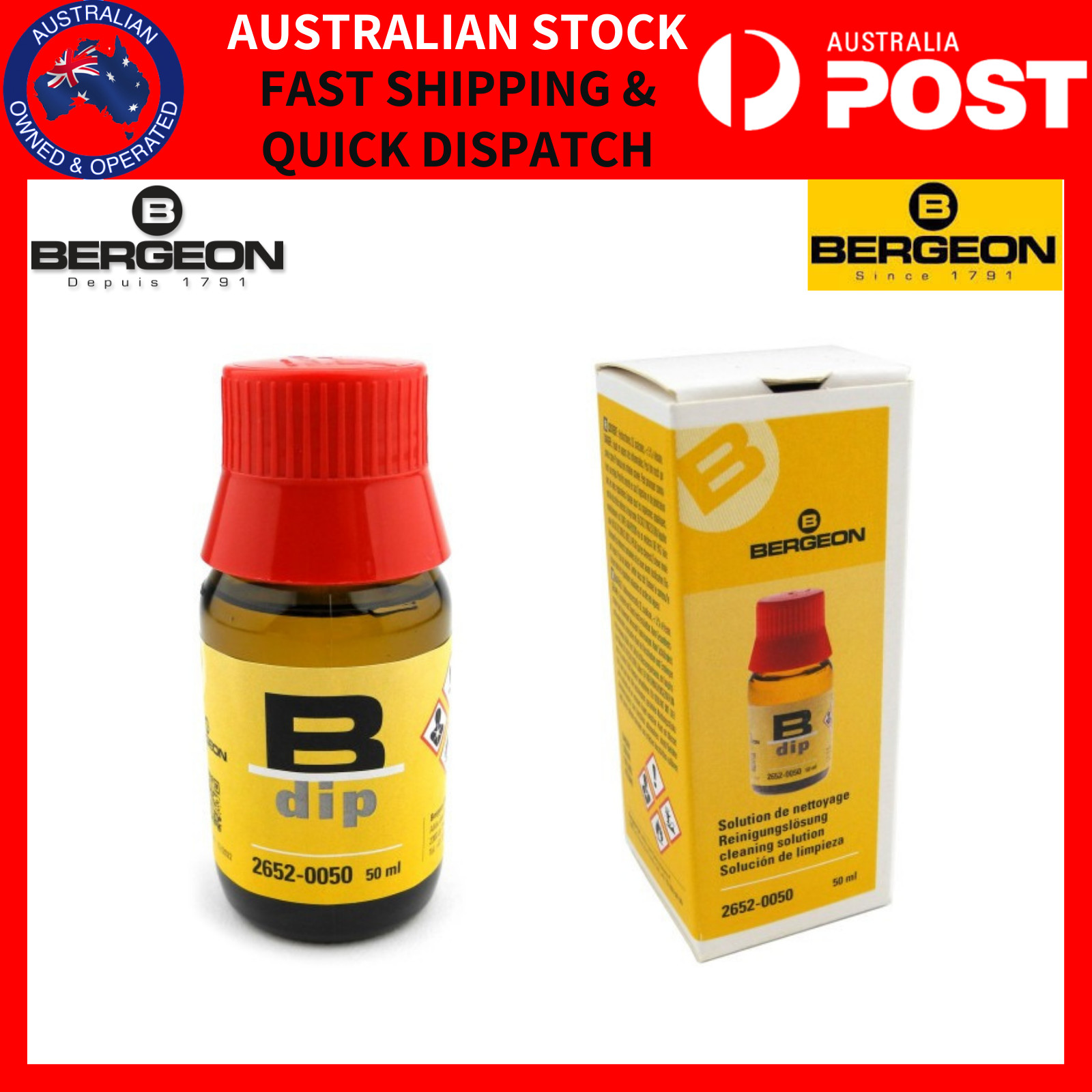 Bergeon B Dip 2652-0050 One Dip Solution For Balance Wheels and Hairsprings