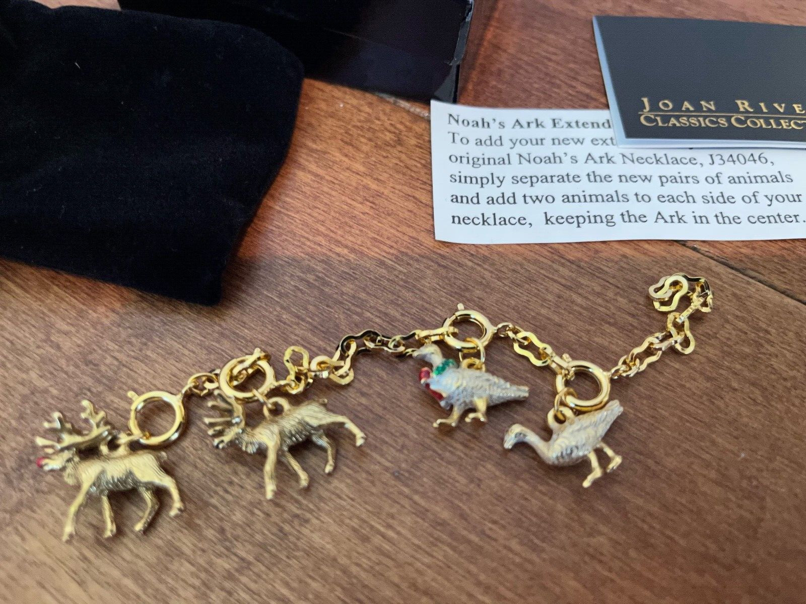 JOAN RIVERS CLASSICS NOAH’S ARK CHRISTMAS EXTENDER SET CHARMS REINDEER & GEESE
