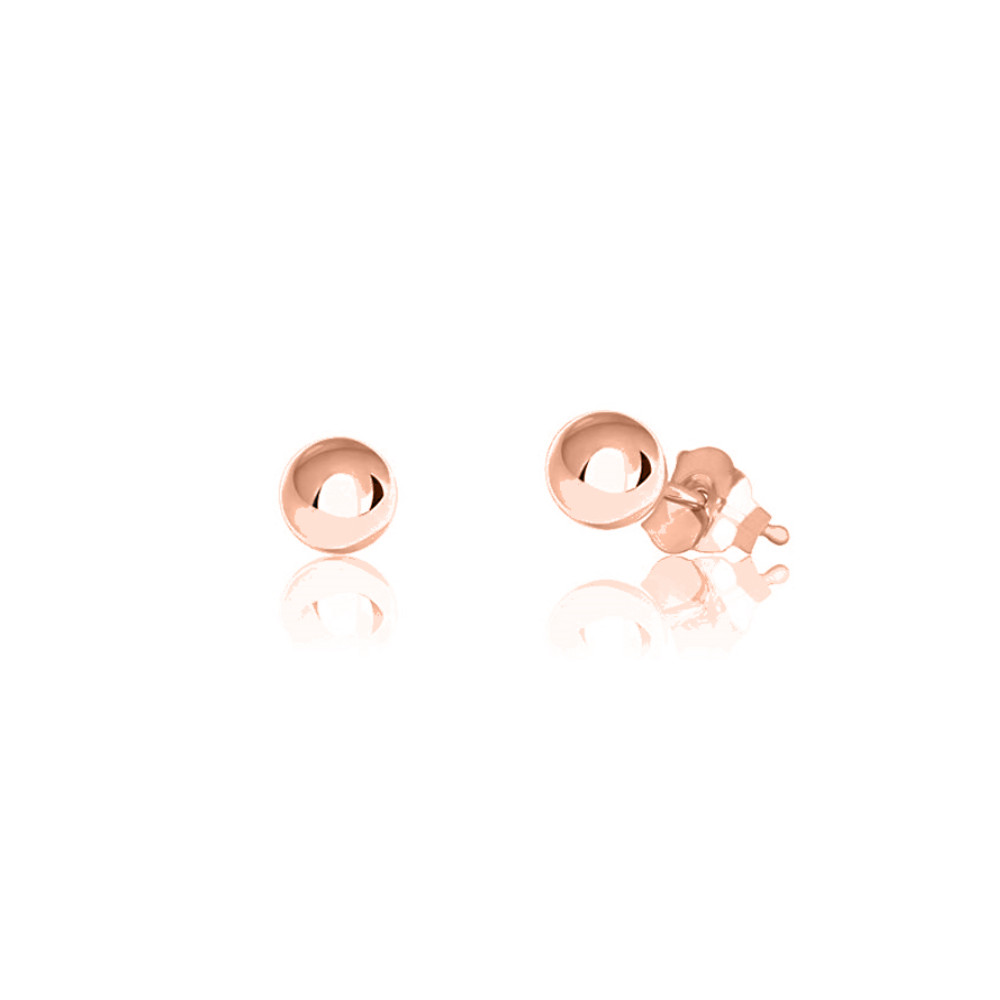 .925 Sterling Silver Post Ball Stud Earrings, Women & Girls, From 2-12MM