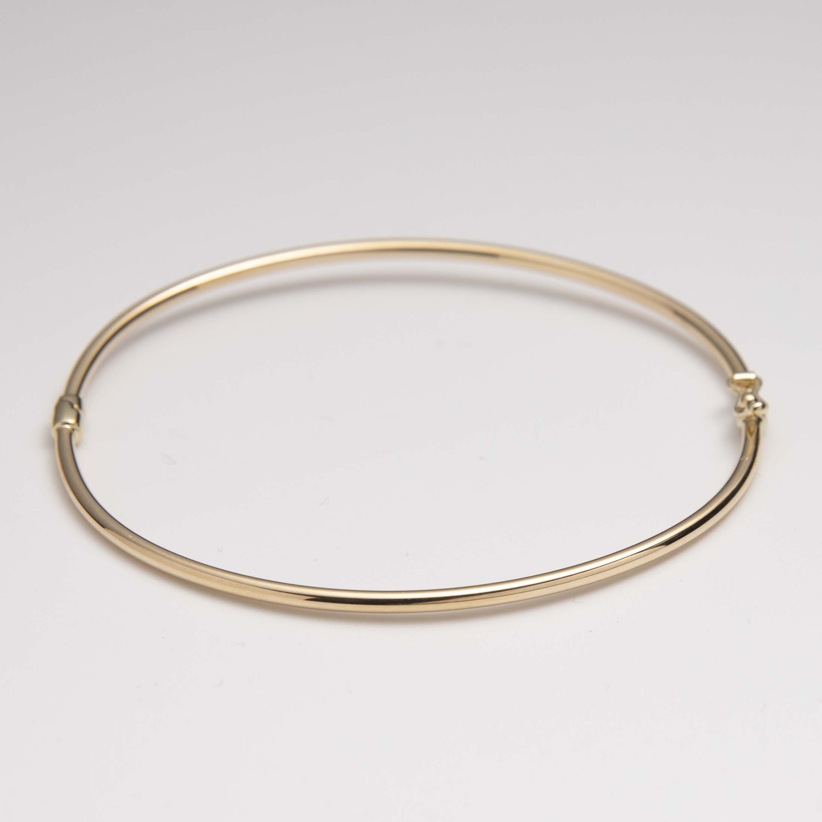 2mm Shiny Tube Bangle Bracelet Real 10K Yellow Gold
