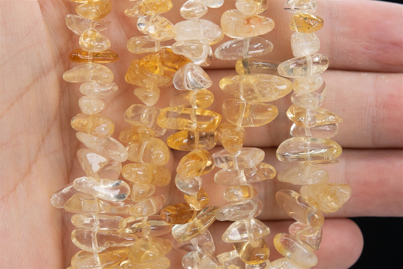 12-24×3-5MM Citrine Stick Pebble Chip Grade AA Genuine Natural Loose Beads