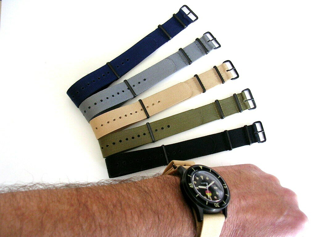 NATO G10 Prem Ballistic PVD MoD RAF Military watch band strap Bonded IW SUISSE