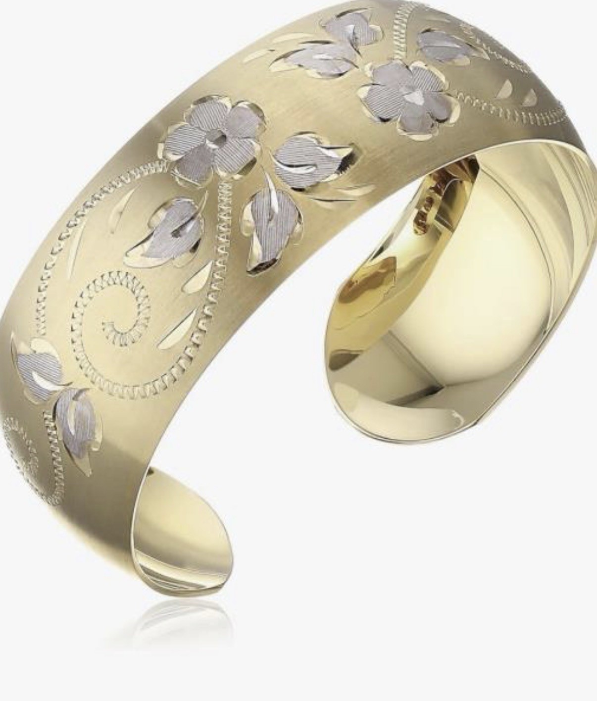 Essentials Yellow 14K Gold-Filled Hand Engraved Cuff Bracelet