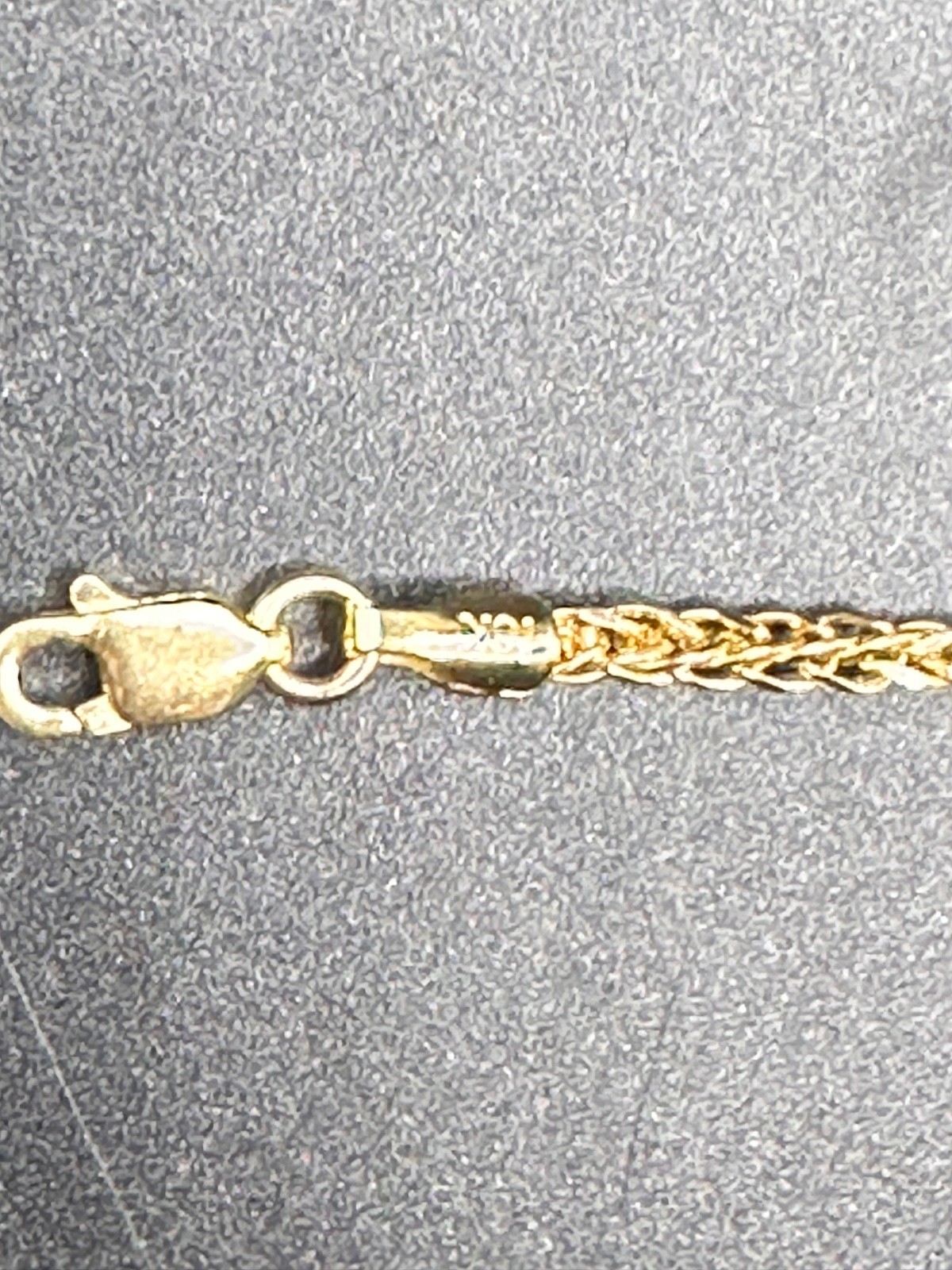 10k yellow gold spiga wheat bracelet 7″ 2mm
