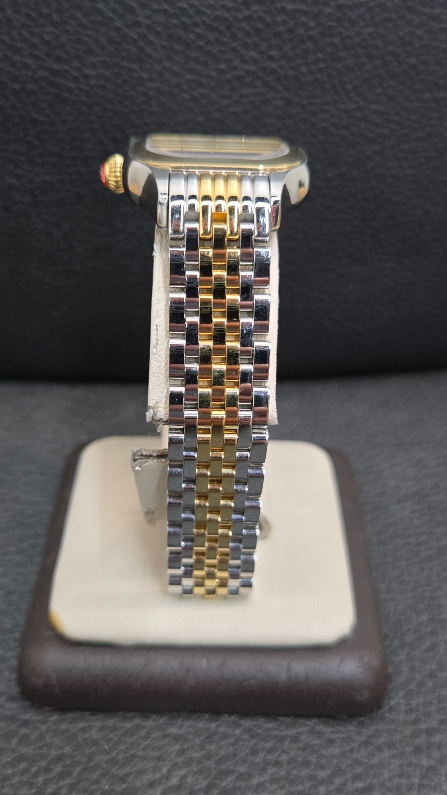 Michele Meggie MMW33B001 Set, Two-Tone Diamond Dial, 7″ Band, 29mm Case Watch