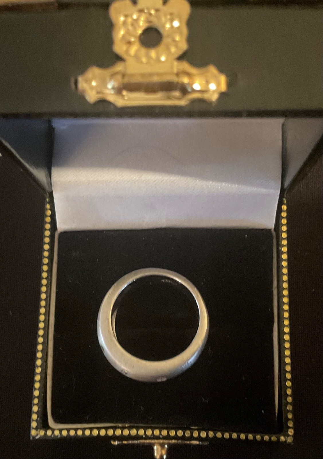 Smooth Shiny & Brushed Ring Sterling Silver CZ Band SZ 5.5 Rare Design Signed
