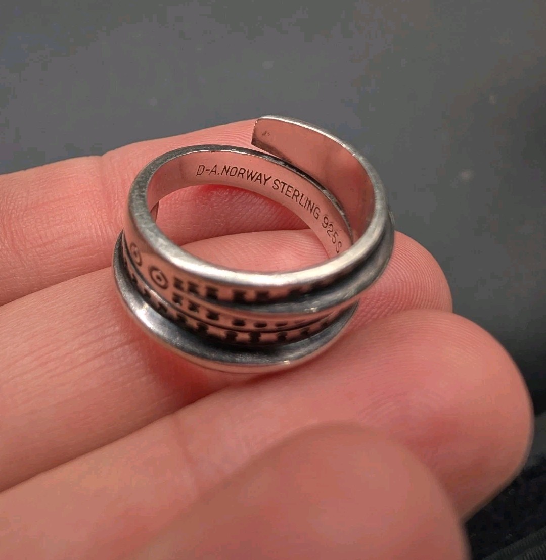 David Andersen Sterling Silver Saga Copy Orig Year 300 Snake Ring Size 5 1/2 +/-