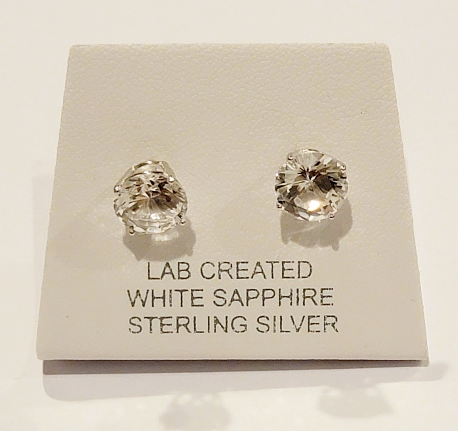 2.5ct. Lab-Created White Sapphire Round Stud Earrings Sterling Silver 925 NWT