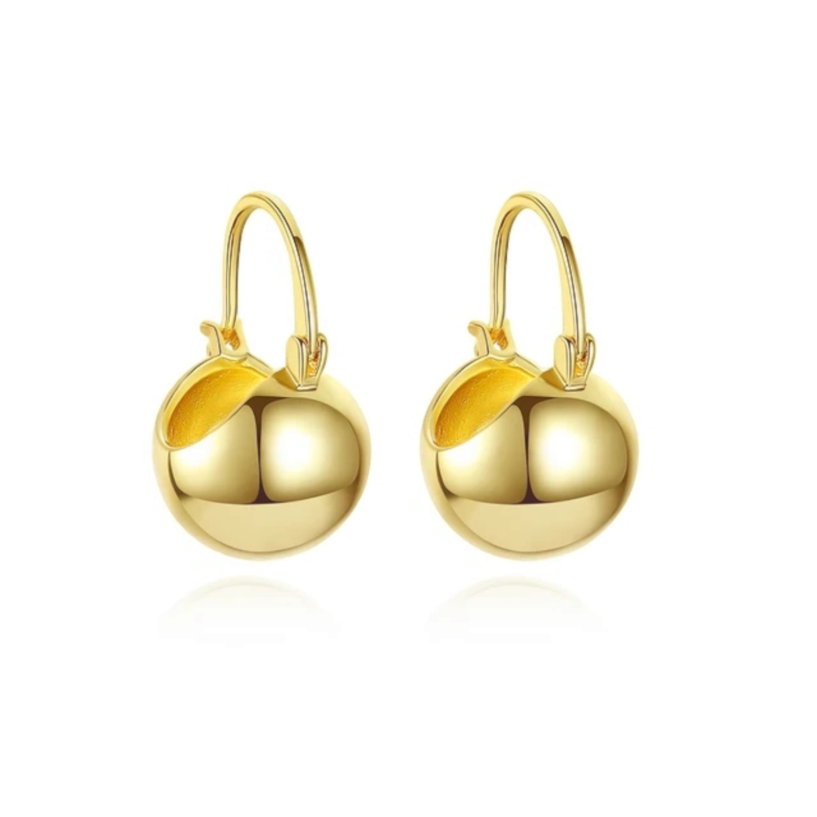 Ball Hoop Dangle, Drop Elegant Earrings Gold Plated For Women Fashion Jewelry