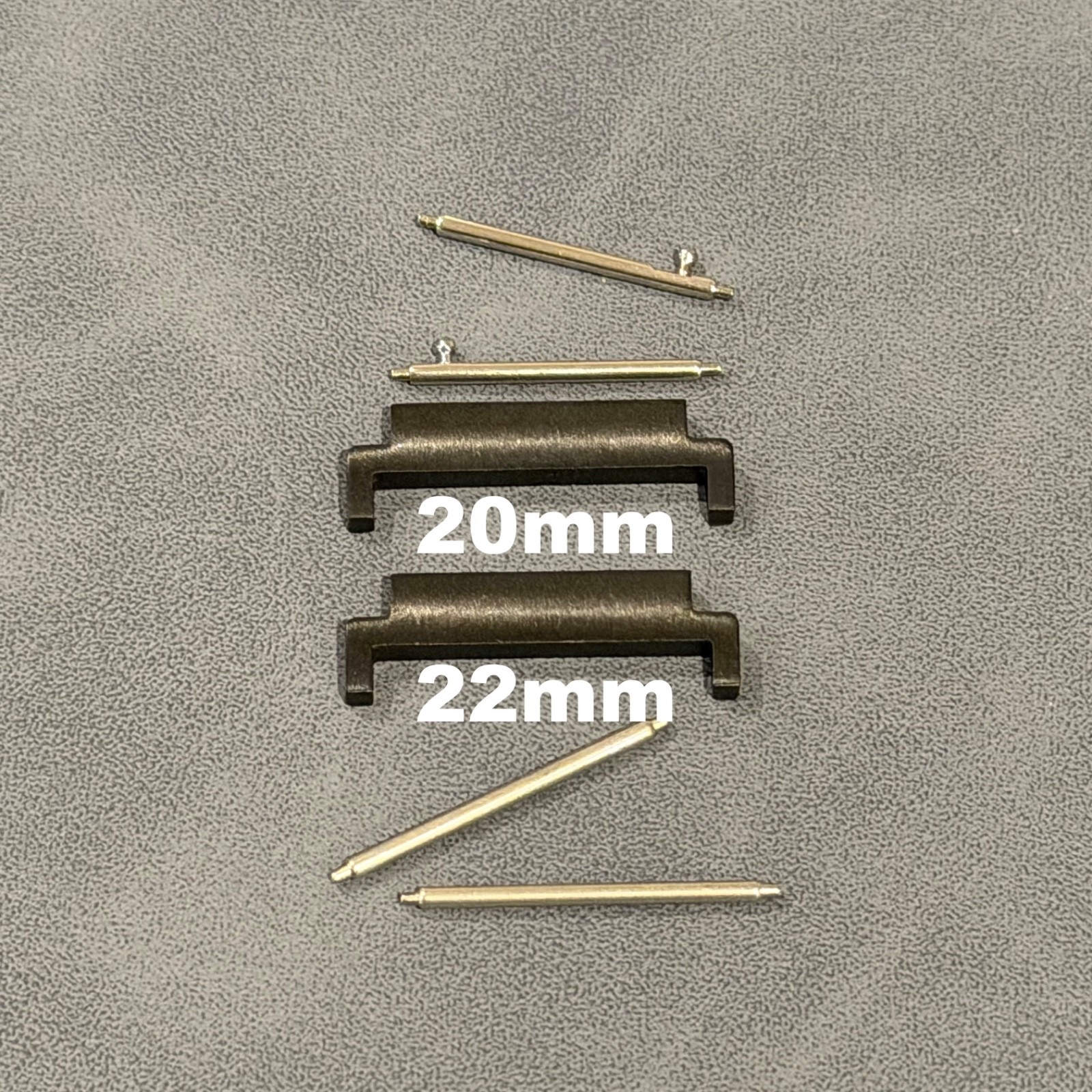 22mm Strap Adapter for 20mm Watch Lugs Quick Release Stainless Steel Brushed