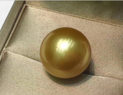 Huge AAAA 10-11mm Natural south sea genuine gold round loose pearl undrilled