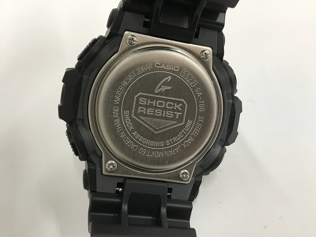 Excellent Condition Working with Box Casio G Shock GA 700 QZ Black Digital Analo