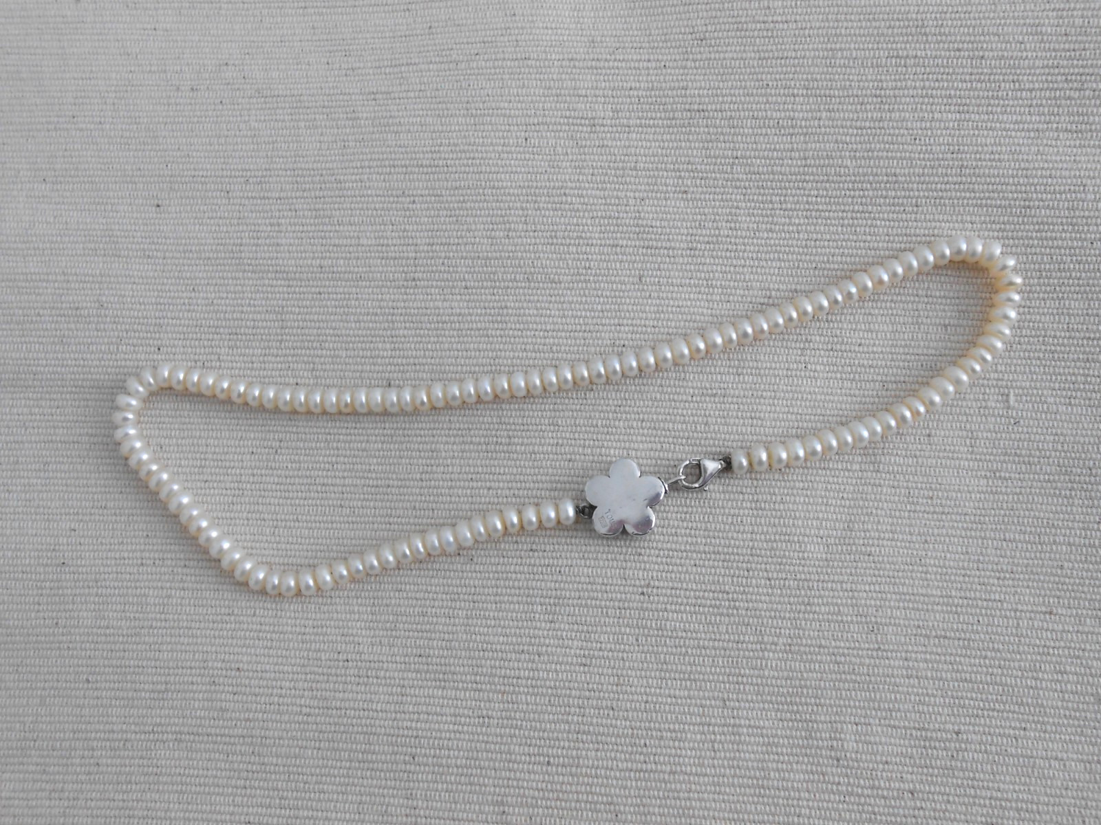 Tous Sterling Star Pearl 5mm Necklace 15.5″