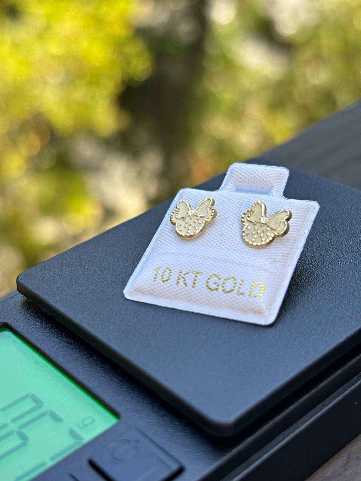 10K Yellow Gold Bow Stud Earrings No Stone Lobe Minnie mouse
