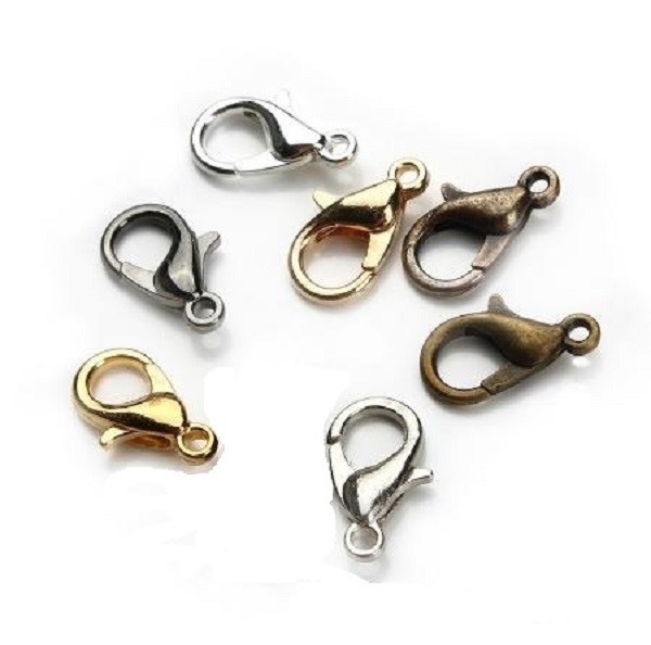 10pc Lobster Clasp Hook 10mm 12mm 16mm Choice of 6 Colors