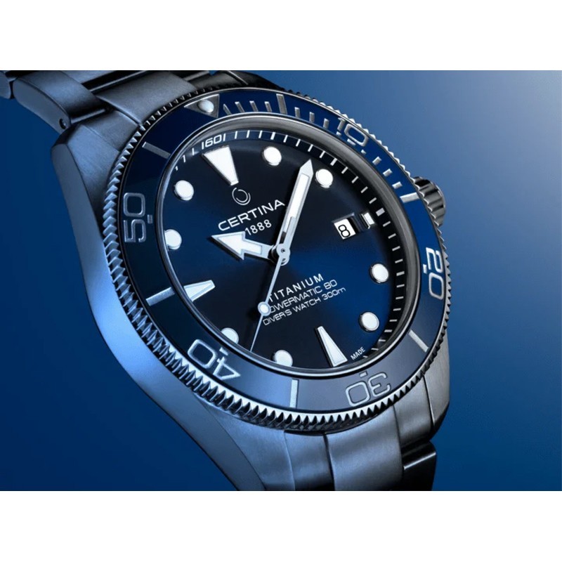 Certina DS Action Diver 40.5mm Blue Dial Men’s Watch C0484074404100