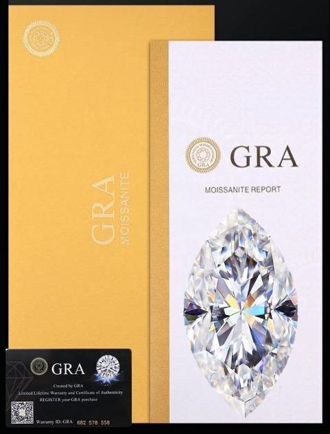 GRA Certified Loose Moissanite Marquise Cut Stones D VVS1 All Sizes