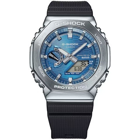 New CASIO G SHOCK GBM 2100A 2BJF Blue 20 ATM Waterproof Tough Solar Mobile Link