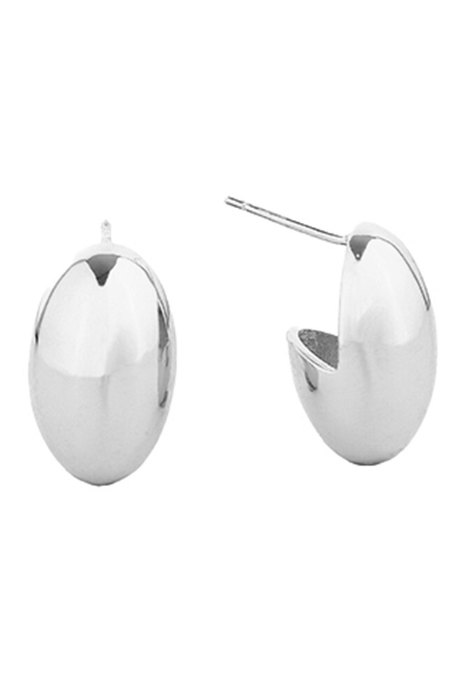 Do Everything in Love 14K Gold Oval Shape Dipped Post Earring Made in Korea