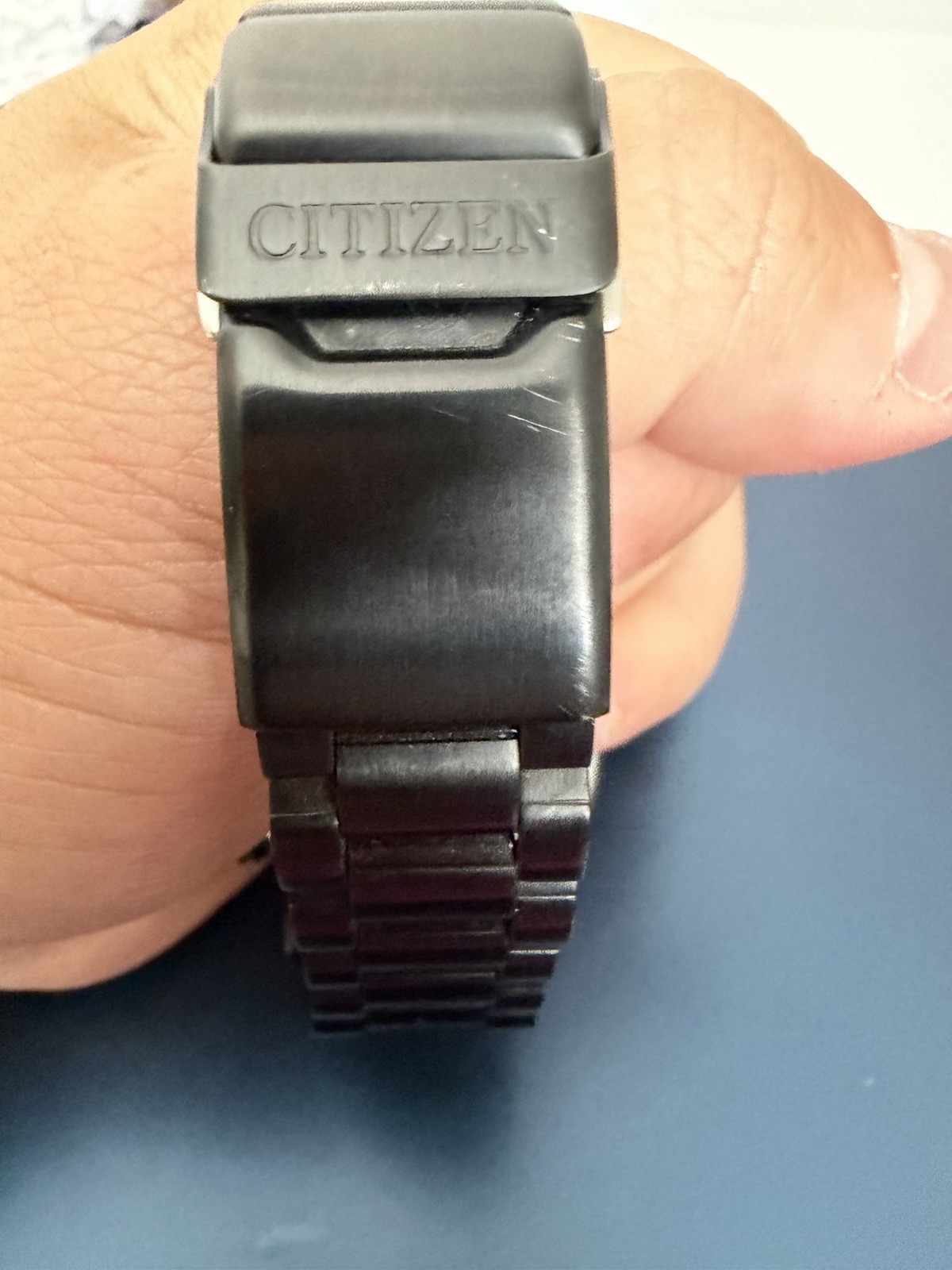 Citizen Eco-Drive Chronograph Black Ion-Plated Men’s Watch WR100 Date Working