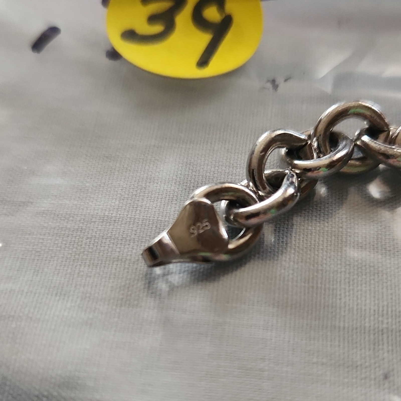 925 Sterling Silver Cable Chain Link Bracelet 7.5″ Lobster Clasp