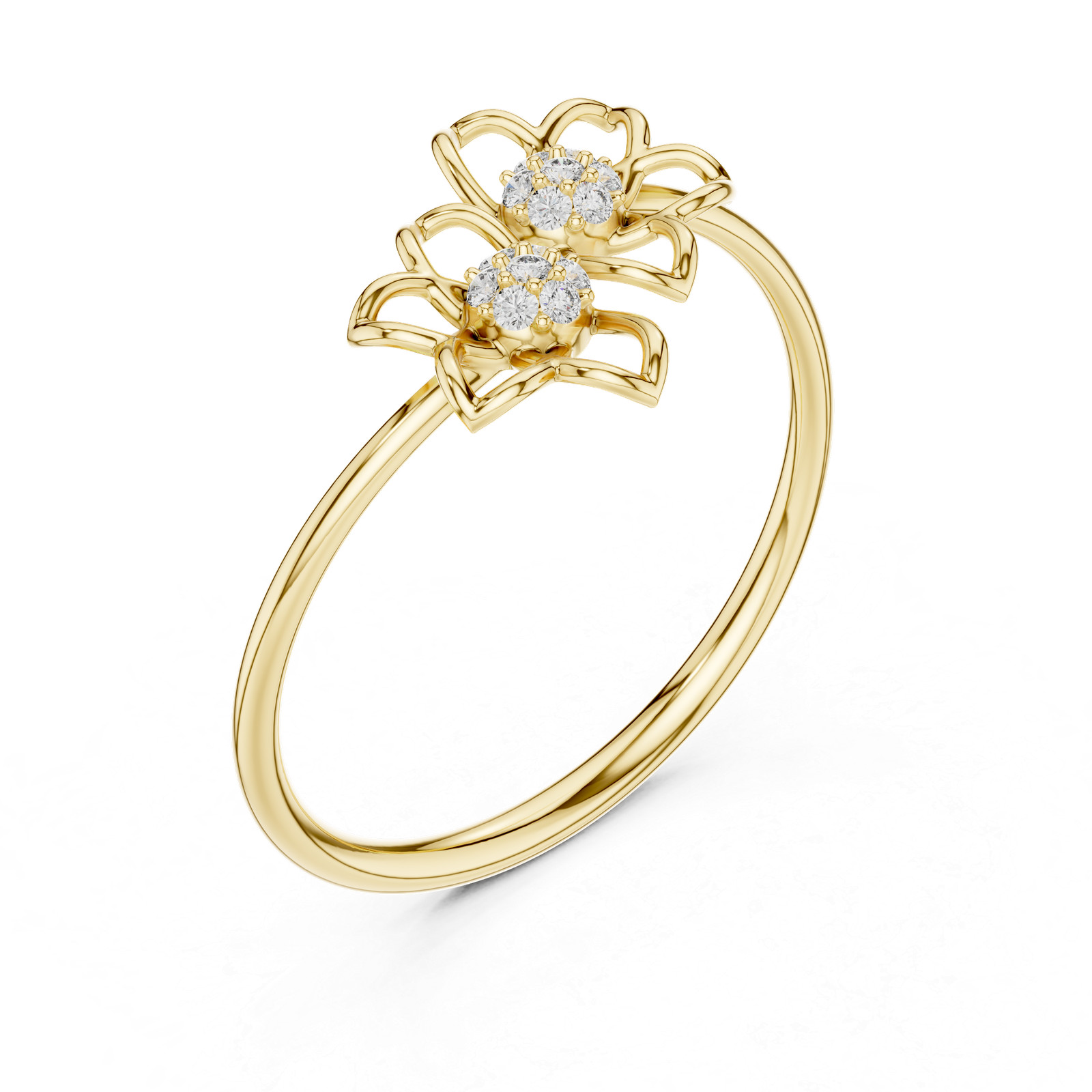 Certified VVS1 Round Natural Diamond Split Shank Anniversary Ring 14k Gold Over