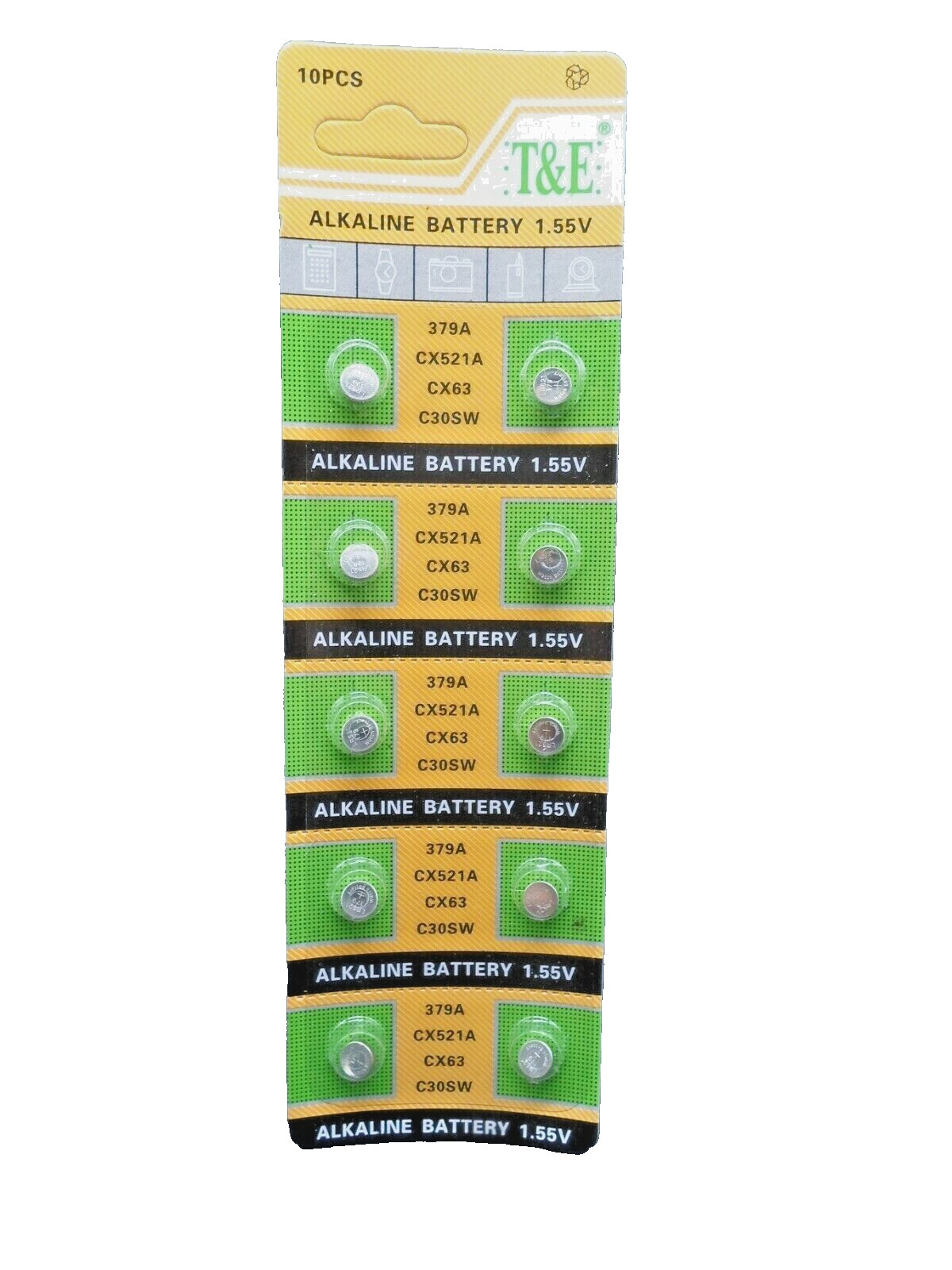 AG0 X 10,1.5v Button Coin Cell Watch Alkaline Batteries 379 LR63 LR521 SR521SW